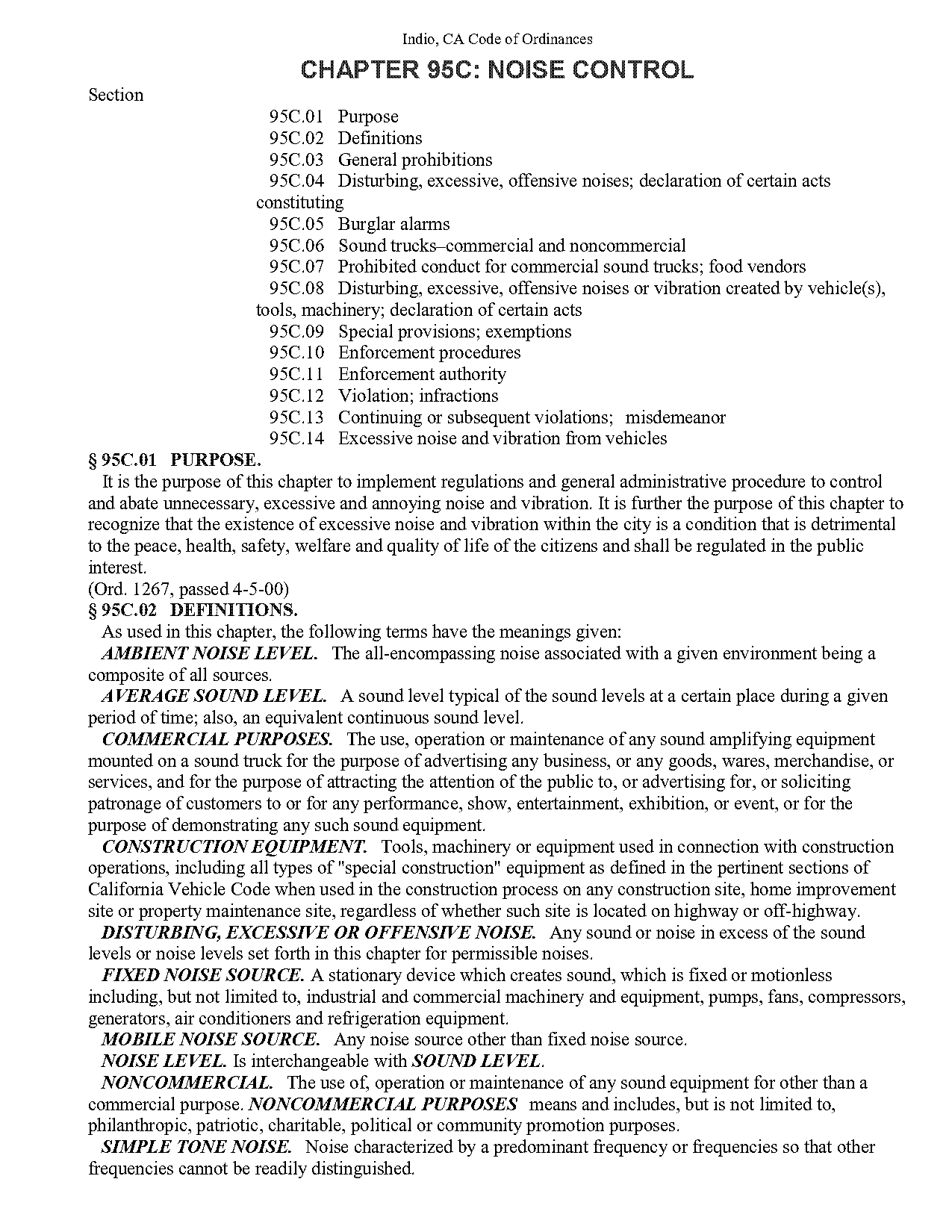 noise complaint hours california