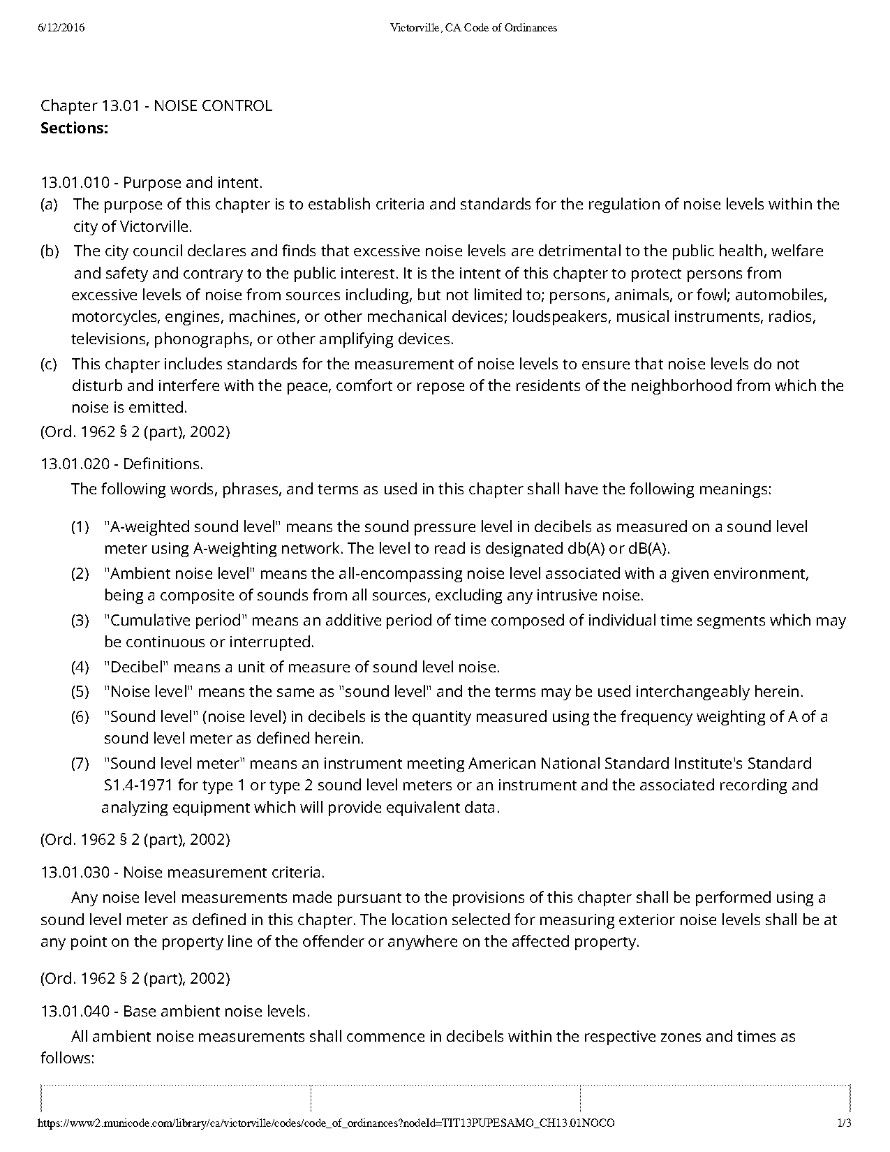 noise complaint hours california